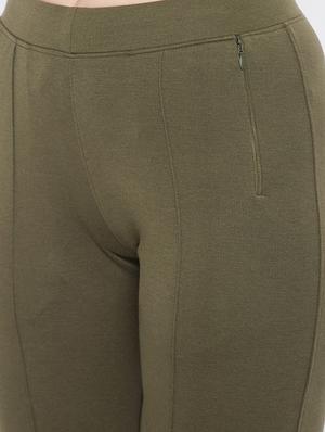high rise solid track pant - 17638310 - Standard Image - 4
