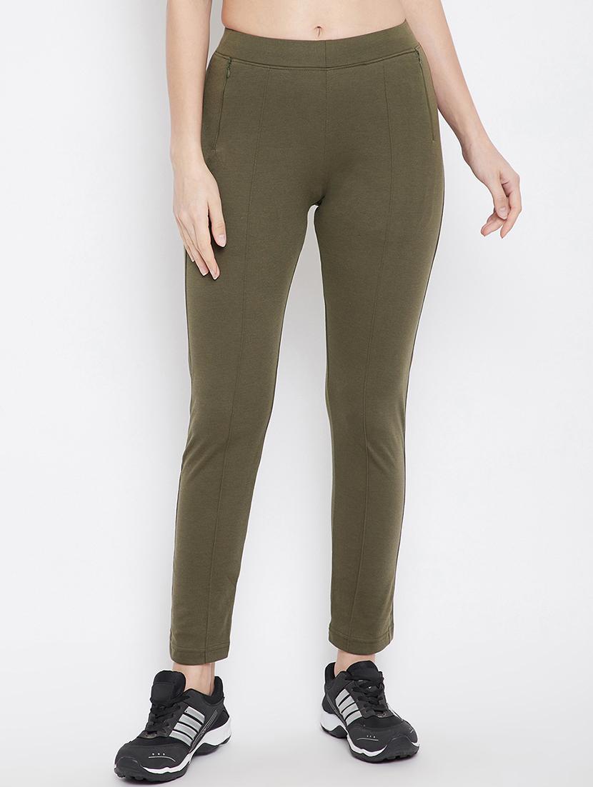 high rise solid track pant - 17638310 - Zoom Image - 1