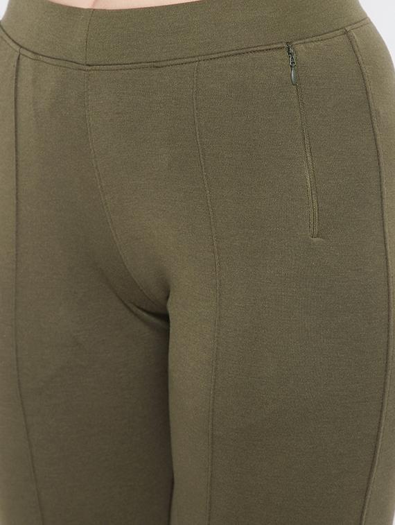 high rise solid track pant - 17638310 - Zoom Image - 4