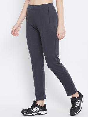 high rise solid track pant - 17638314 - Standard Image - 2