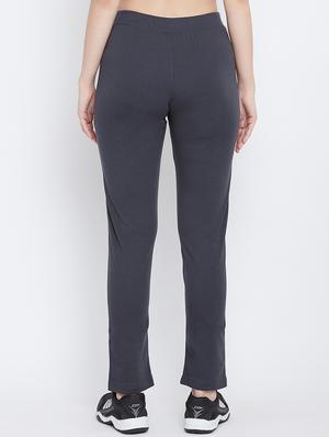high rise solid track pant - 17638314 - Standard Image - 3