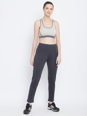 high rise solid track pant - 17638314 - Standard Image - 4