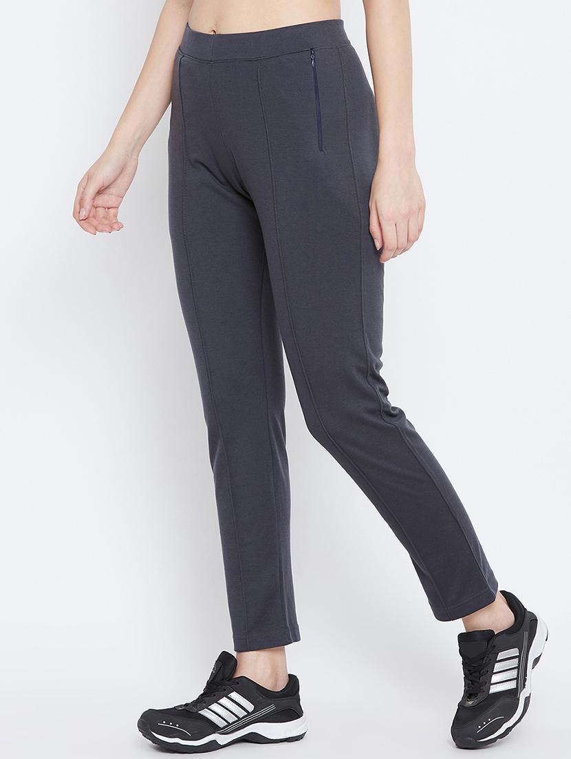 high rise solid track pant - 17638314 - Zoom Image - 2