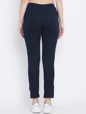 high rise solid track pant - 17638315 - Standard Image - 3