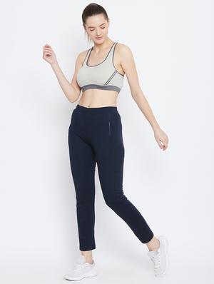 high rise solid track pant - 17638315 - Standard Image - 4