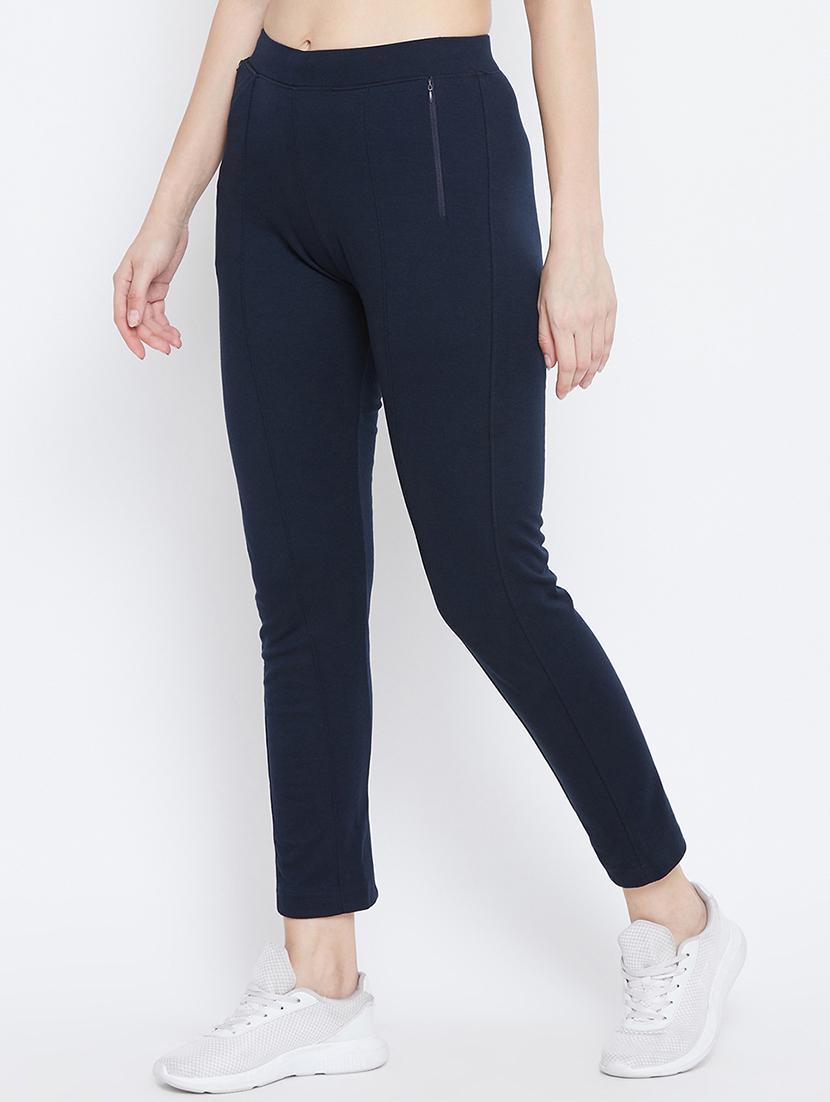 high rise solid track pant - 17638315 - Zoom Image - 2