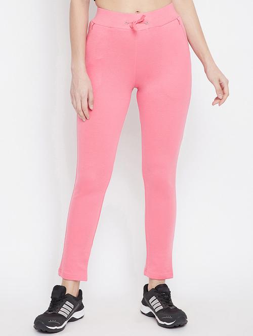 high rise solid track pant - 17638317 - Standard Image - 1