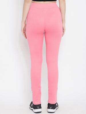 high rise solid track pant - 17638317 - Standard Image - 3