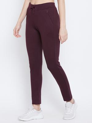 high rise solid track pant - 17638320 - Standard Image - 2