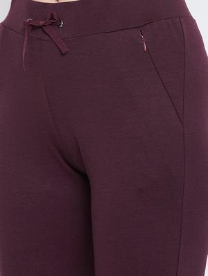 high rise solid track pant - 17638320 - Standard Image - 4