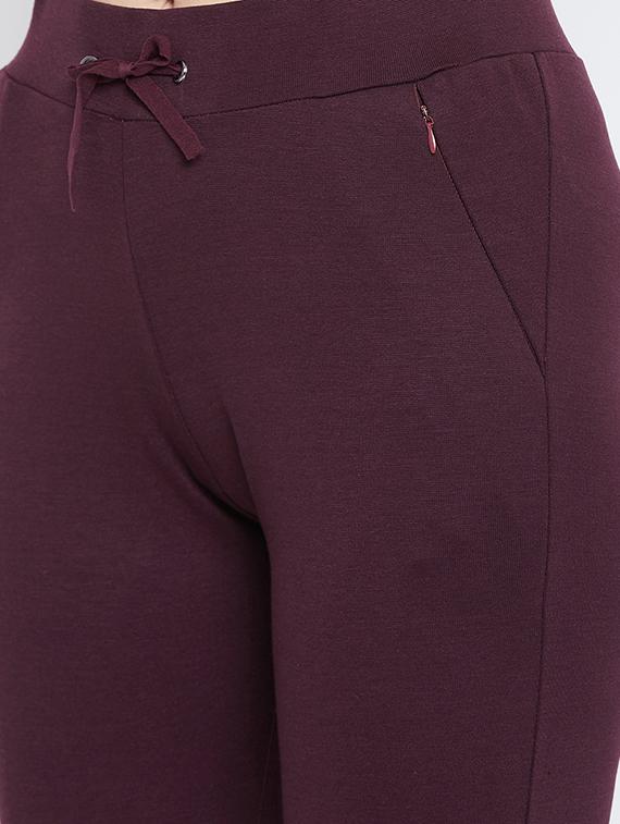 high rise solid track pant - 17638320 - Zoom Image - 4