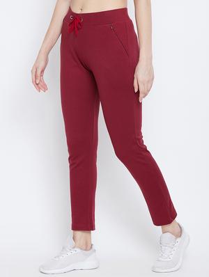 high rise solid track pant - 17638321 - Standard Image - 2
