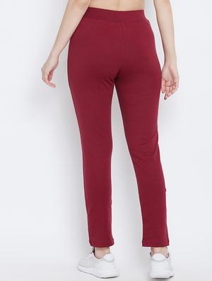 high rise solid track pant - 17638321 - Standard Image - 3