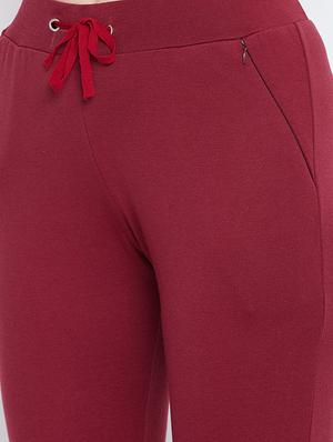 high rise solid track pant - 17638321 - Standard Image - 4