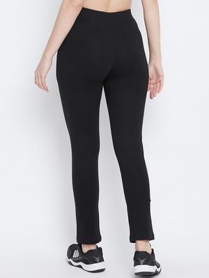 high rise solid track pant - 17638322 - Standard Image - 3
