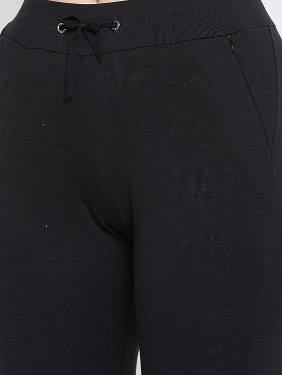 high rise solid track pant - 17638322 - Zoom Image - 4