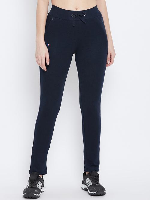 high rise solid track pant - 17638324 - Standard Image - 1