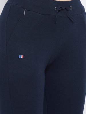 high rise solid track pant - 17638324 - Standard Image - 4
