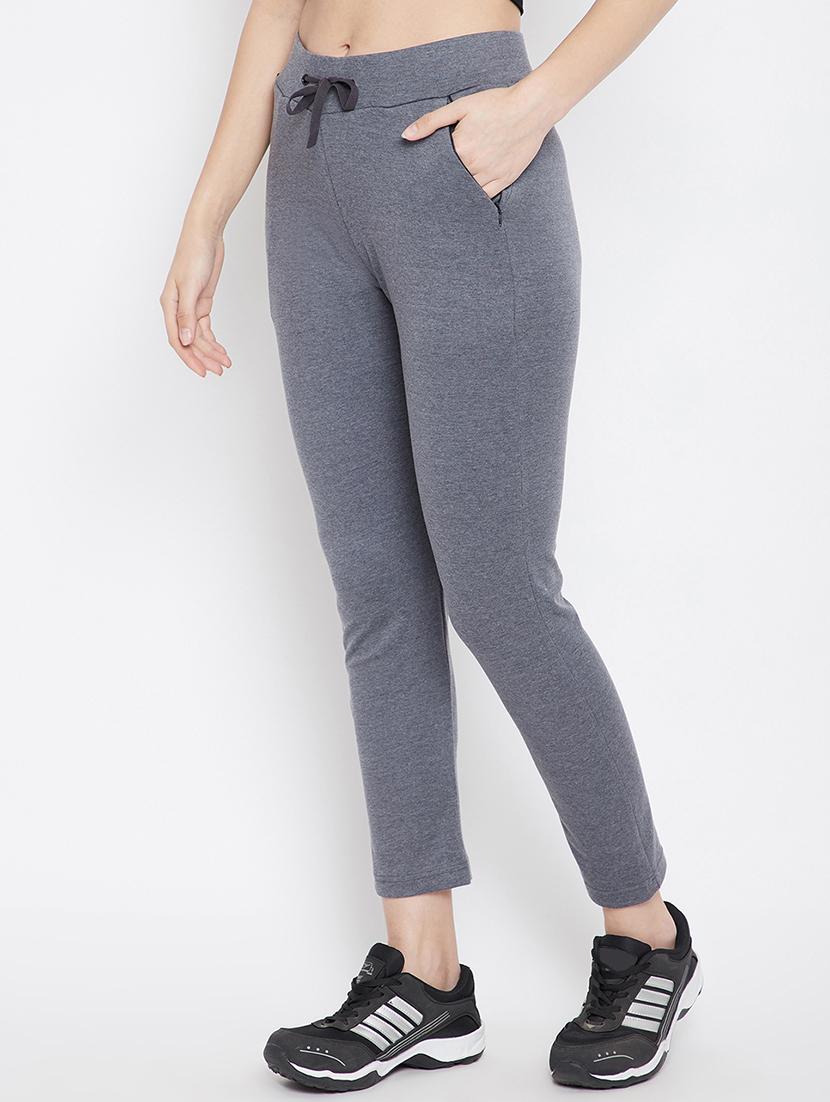 high rise solid track pant - 17638325 - Zoom Image - 2