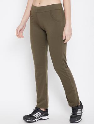 high rise solid track pant - 17638327 - Standard Image - 2