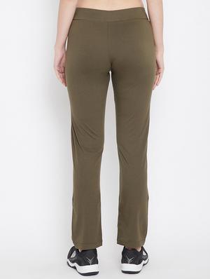 high rise solid track pant - 17638327 - Standard Image - 3