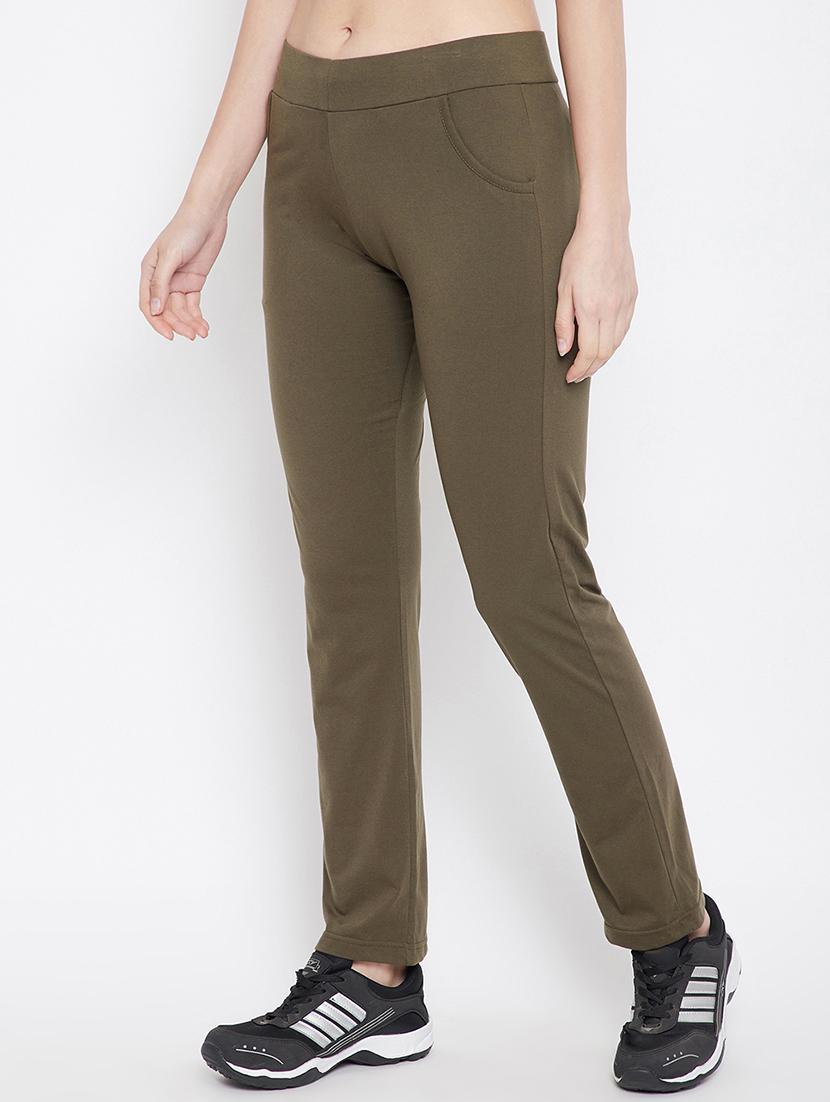 high rise solid track pant - 17638327 - Zoom Image - 2