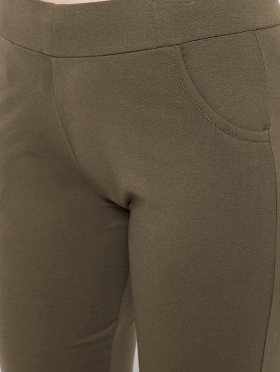 high rise solid track pant - 17638327 - Zoom Image - 4