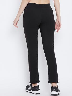 high rise solid track pant - 17638329 - Standard Image - 3