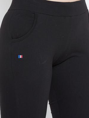 high rise solid track pant - 17638329 - Standard Image - 4