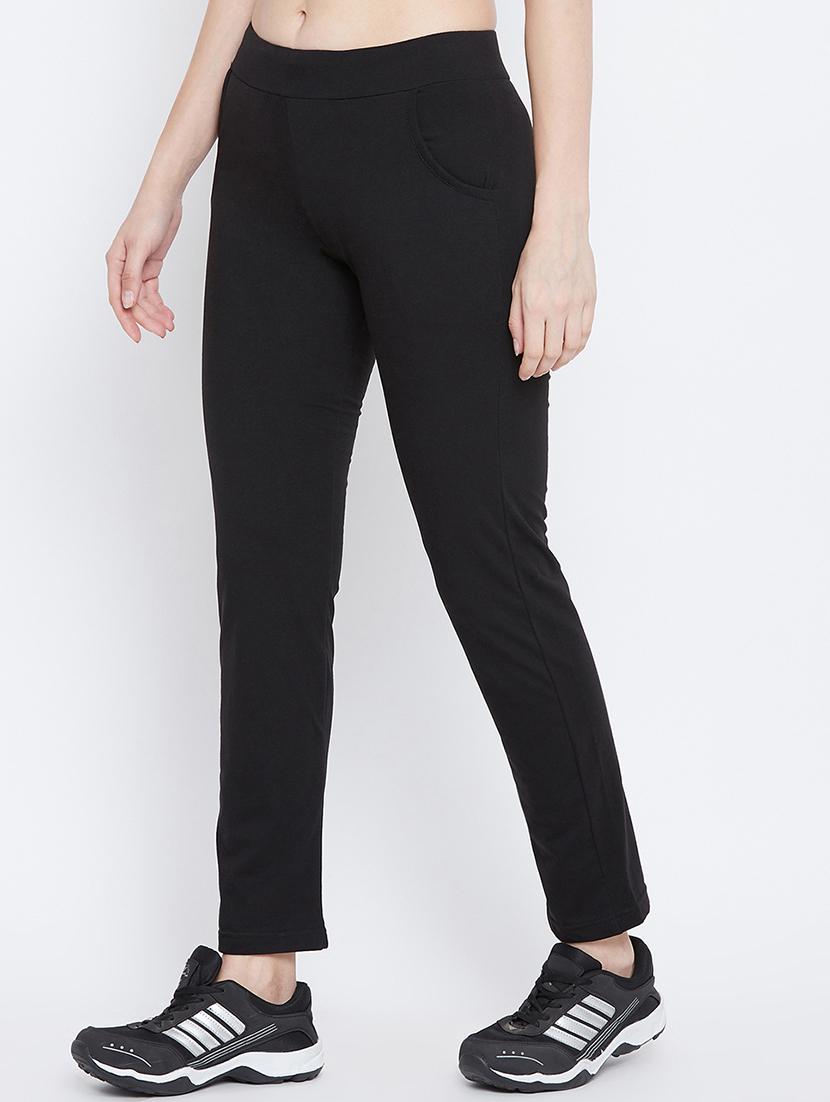 high rise solid track pant - 17638329 - Zoom Image - 2