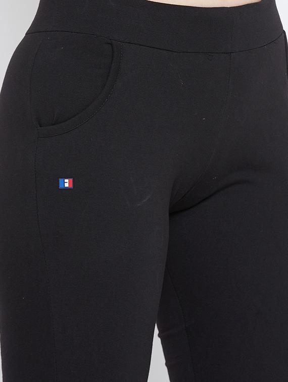 high rise solid track pant - 17638329 - Zoom Image - 4