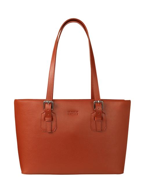 red colored leatherette (pu) regular tote - 17639878 - Standard Image - 1