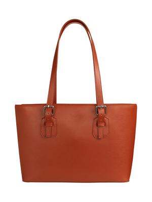 red colored leatherette (pu) regular tote - 17639878 - Standard Image - 2