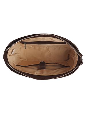 brown colored leatherette (pu) regular tote - 17639945 - Standard Image - 3