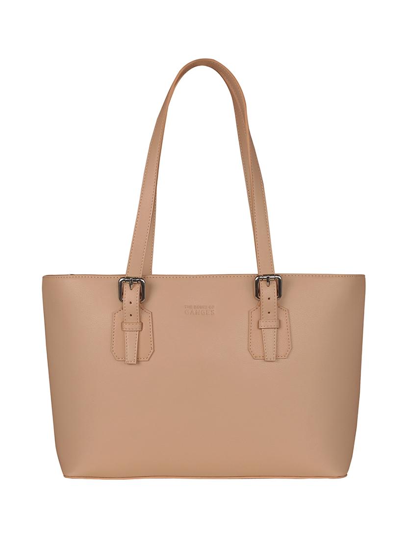 nude leatherette (pu) regular tote - 17639962 - Zoom Image - 1