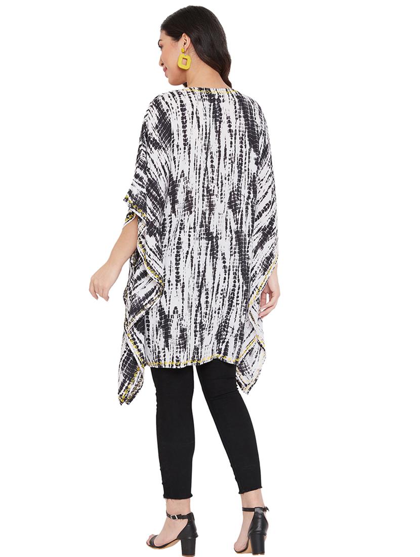 v-neck embroidered kaftan top - 17639973 - Zoom Image - 3