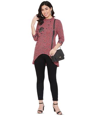 mandarin neck embroidered detail tunic - 17639985 - Standard Image - 4