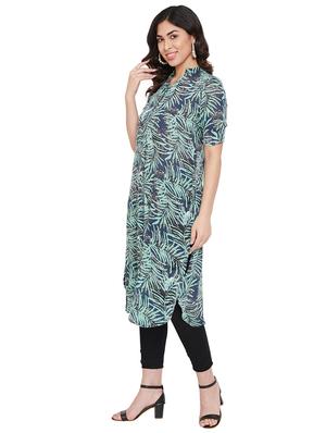 mandarin neck tropical tunic - 17639987 - Standard Image - 2