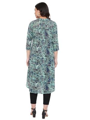 mandarin neck tropical tunic - 17639987 - Standard Image - 3