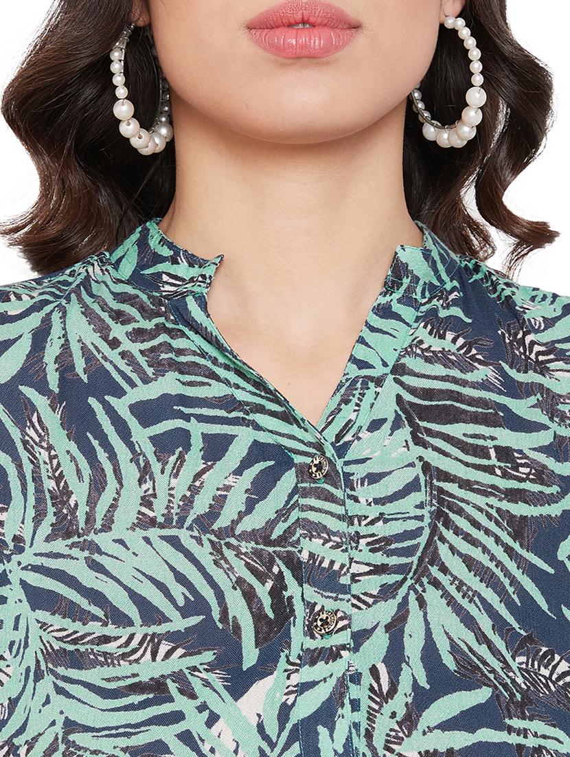 mandarin neck tropical tunic - 17639987 - Zoom Image - 5