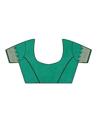 solid bordered bhagalpuri saree with blouse - 17639989 - Standard Image - 5