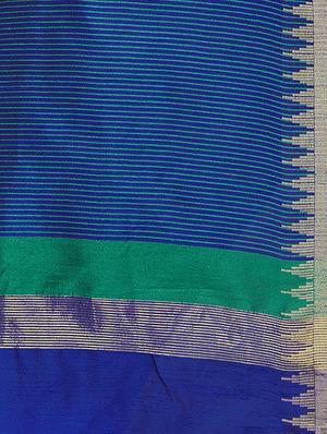 solid bordered bhagalpuri saree with blouse - 17639989 - Standard Image - 6