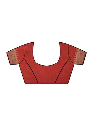 solid bordered bhagalpuri saree with blouse - 17639990 - Standard Image - 5