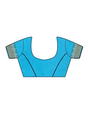 solid bordered bhagalpuri saree with blouse - 17639993 - Standard Image - 5