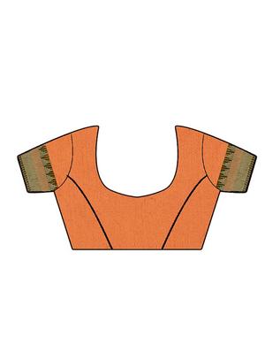 solid bordered bhagalpuri saree with blouse - 17639994 - Standard Image - 5