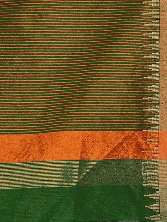 solid bordered bhagalpuri saree with blouse - 17639994 - Zoom Image - 6