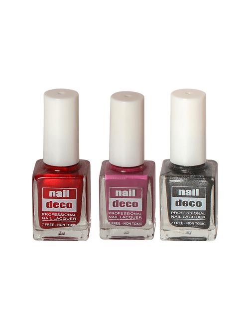 set of 3 non toxic 7 free nail lacquer - 17640045 - Standard Image - 1