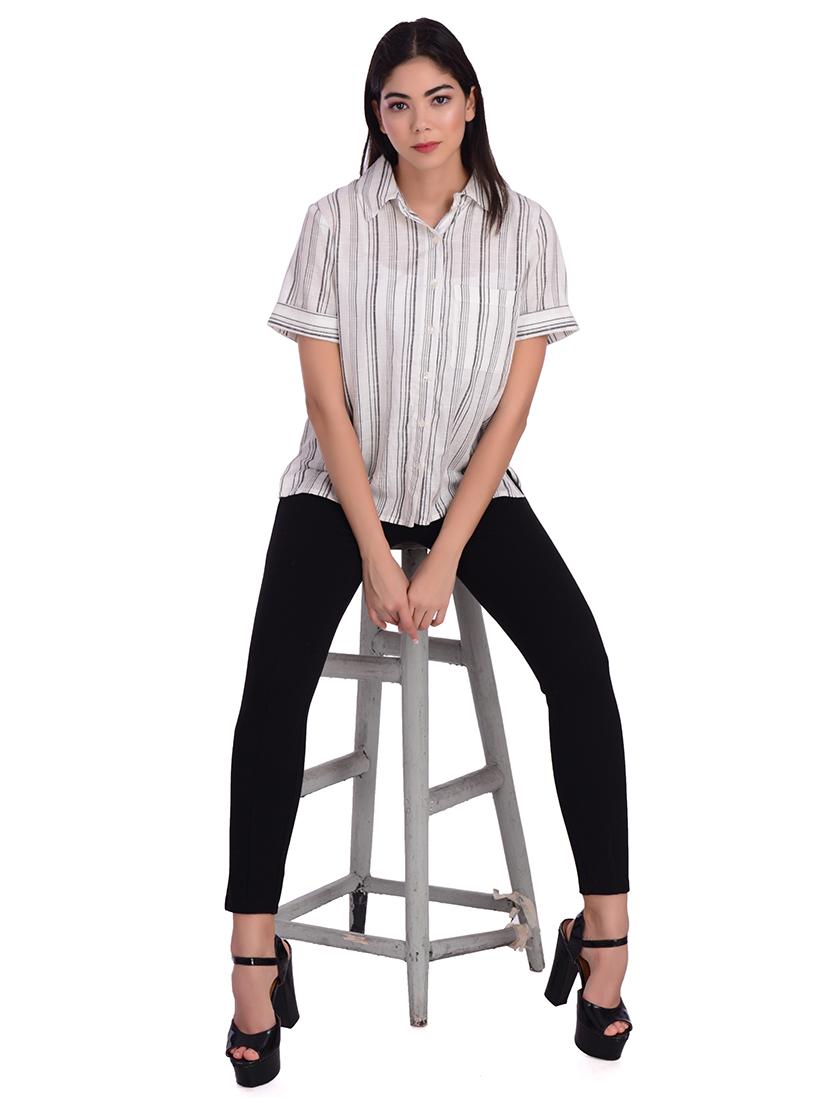 high low striped shirt - 17640172 - Zoom Image - 4