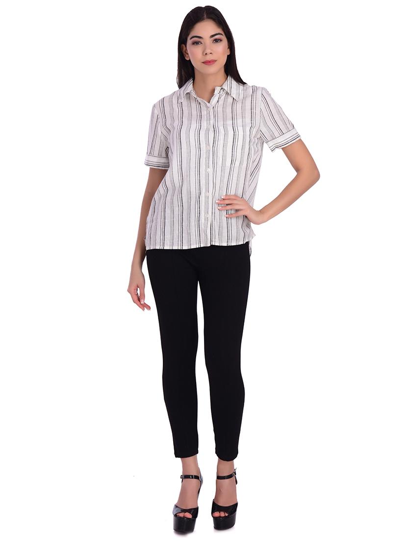 high low striped shirt - 17640172 - Zoom Image - 5