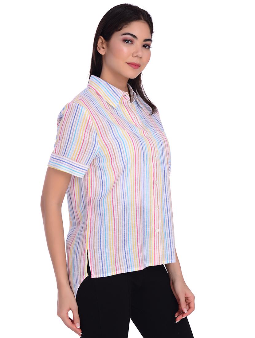 high low striped shirt - 17640173 - Zoom Image - 2